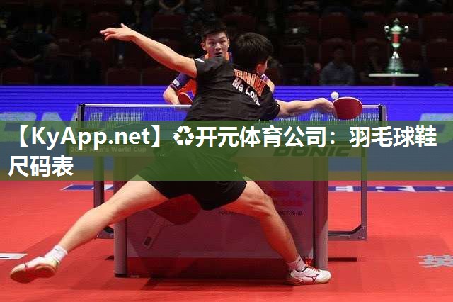 ♻开元体育公司：羽毛球鞋尺码表